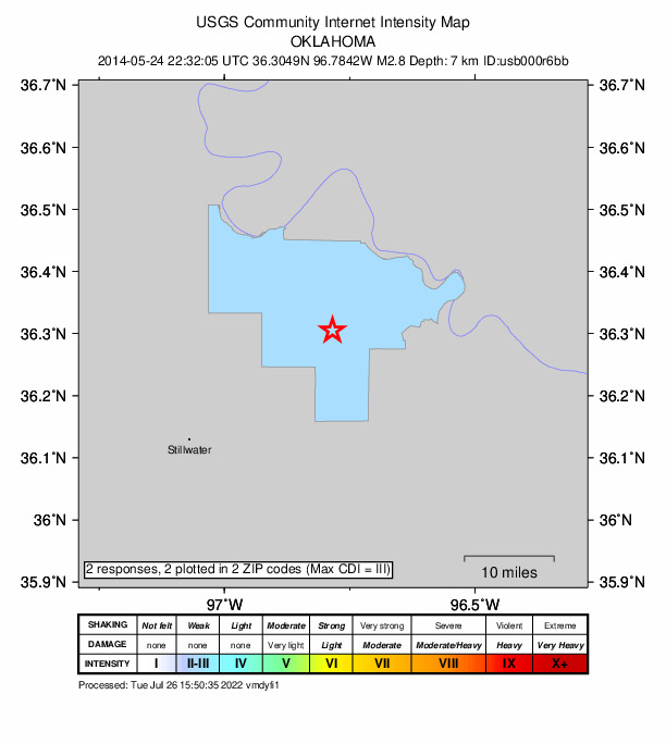 Did You Feel It? map: shaking reported by the public
