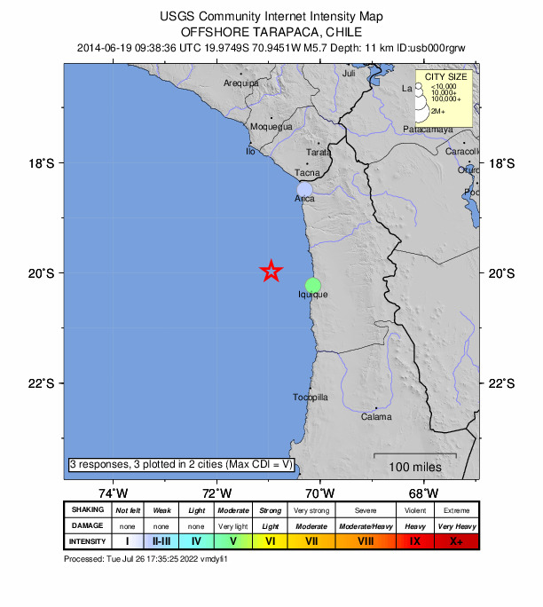 Did You Feel It? map: shaking reported by the public