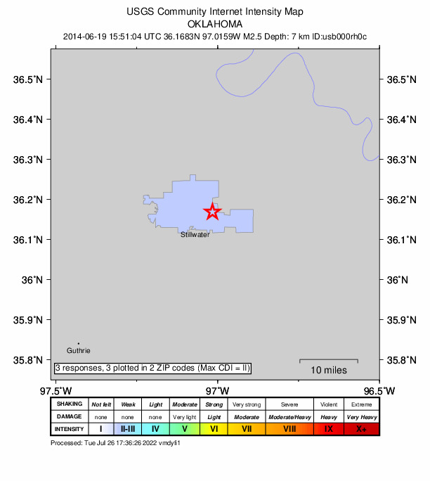 Did You Feel It? map: shaking reported by the public