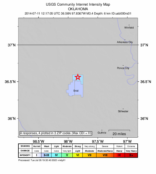 Did You Feel It? map: shaking reported by the public