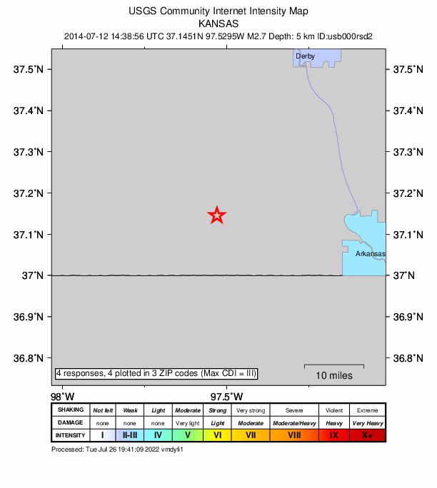 Did You Feel It? map: shaking reported by the public