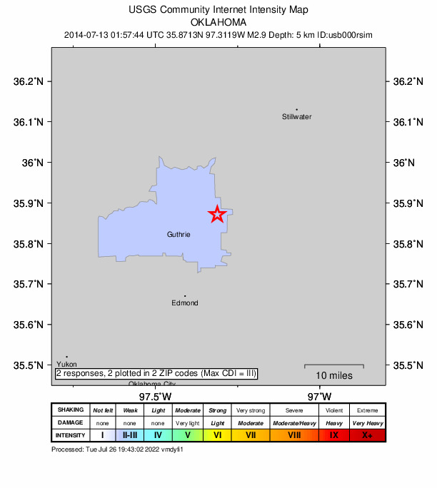Did You Feel It? map: shaking reported by the public