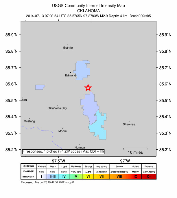 Did You Feel It? map: shaking reported by the public