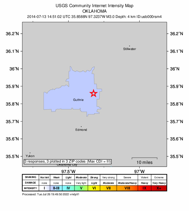 Did You Feel It? map: shaking reported by the public