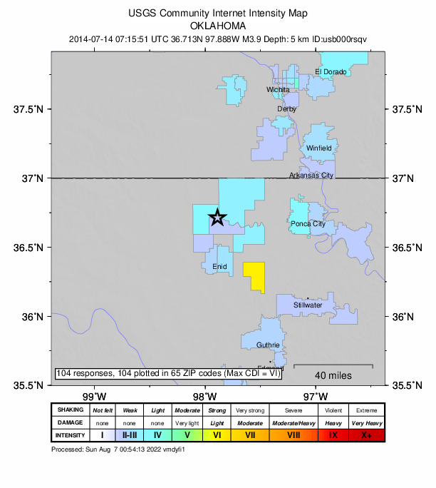 Did You Feel It? map: shaking reported by the public