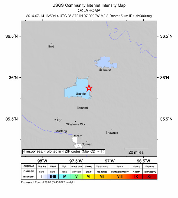 Did You Feel It? map: shaking reported by the public