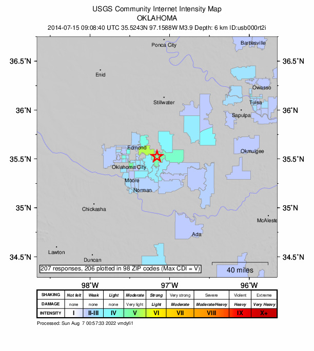 Did You Feel It? map: shaking reported by the public