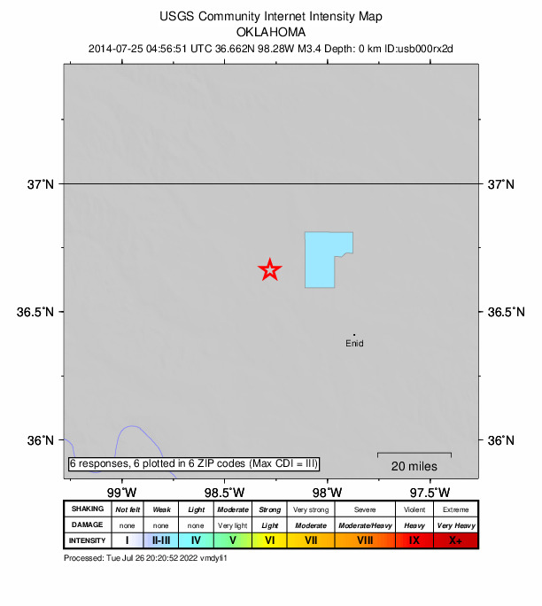 Did You Feel It? map: shaking reported by the public