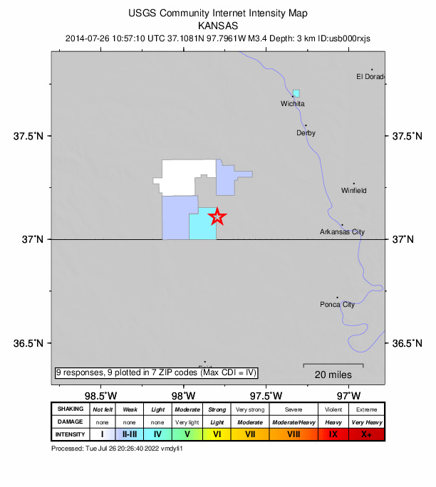 Did You Feel It? map: shaking reported by the public