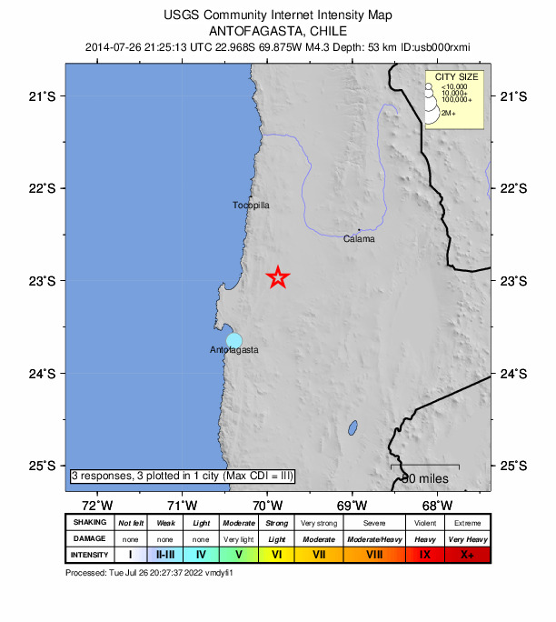 Did You Feel It? map: shaking reported by the public
