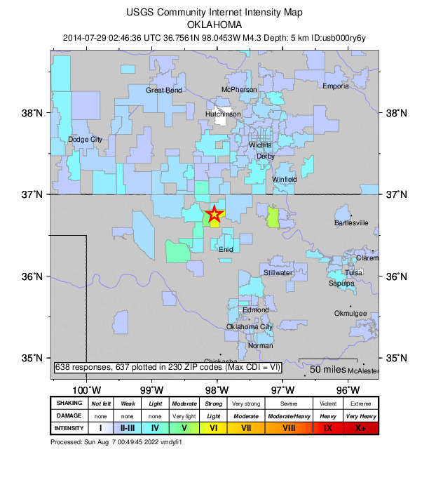 Did You Feel It? map: shaking reported by the public