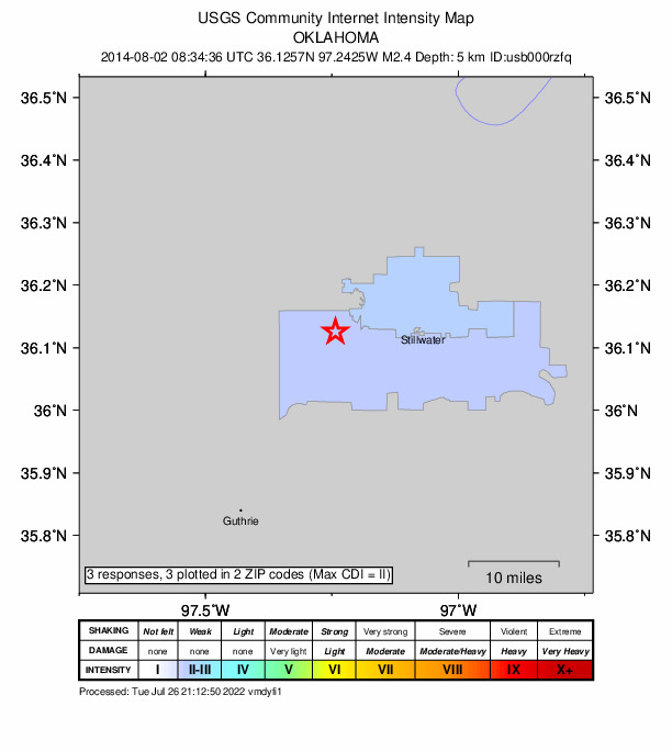 Did You Feel It? map: shaking reported by the public