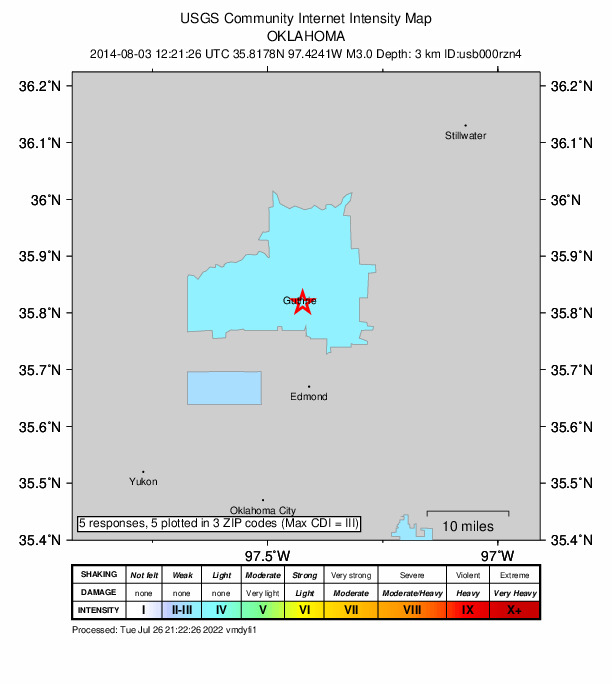 Did You Feel It? map: shaking reported by the public