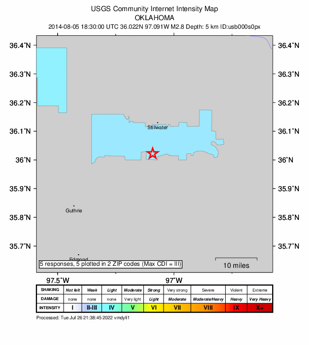 Did You Feel It? map: shaking reported by the public