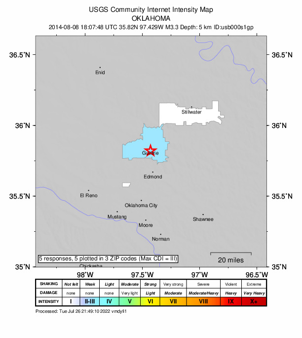 Did You Feel It? map: shaking reported by the public