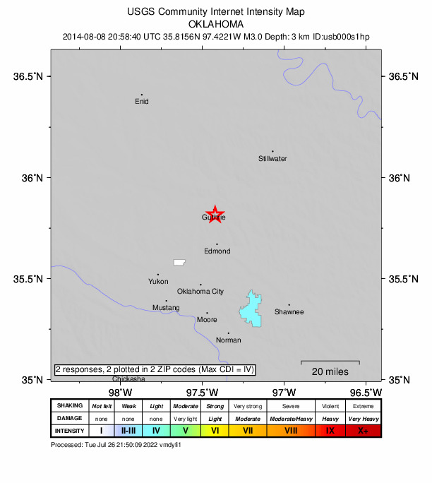 Did You Feel It? map: shaking reported by the public