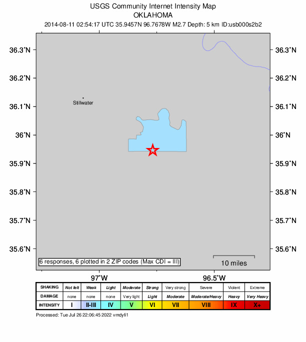 Did You Feel It? map: shaking reported by the public