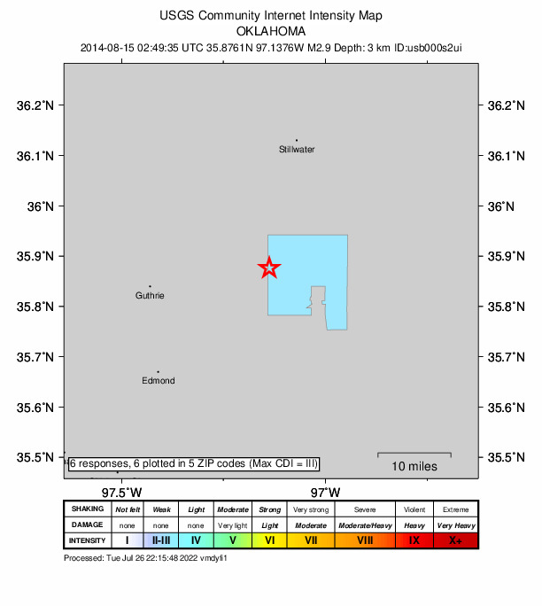 Did You Feel It? map: shaking reported by the public