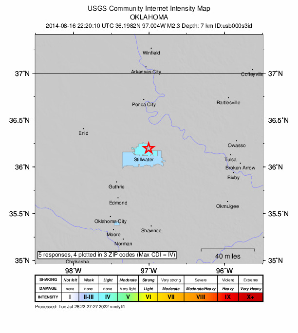 Did You Feel It? map: shaking reported by the public