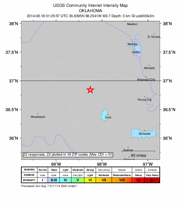 Did You Feel It? map: shaking reported by the public