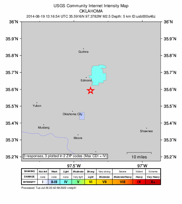 Did You Feel It? map: shaking reported by the public