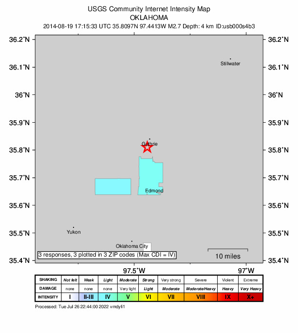 Did You Feel It? map: shaking reported by the public