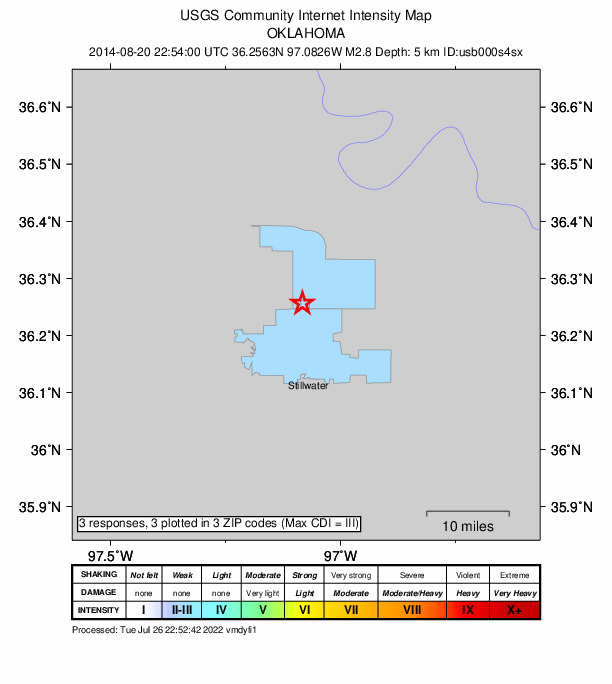 Did You Feel It? map: shaking reported by the public