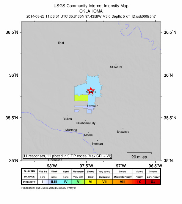 Did You Feel It? map: shaking reported by the public
