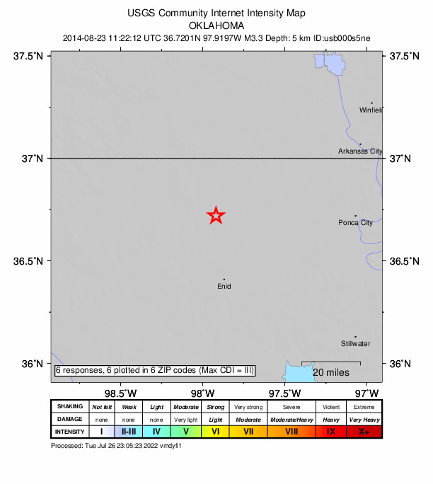 Did You Feel It? map: shaking reported by the public