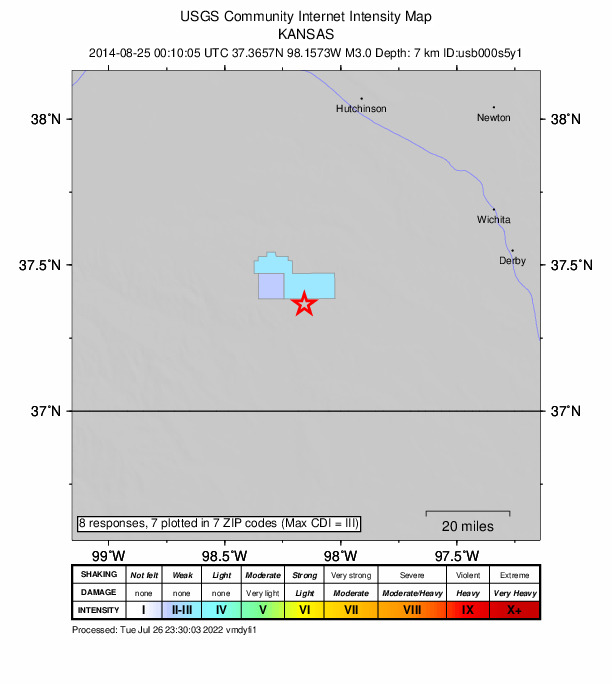 Did You Feel It? map: shaking reported by the public