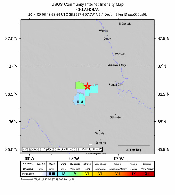 Did You Feel It? map: shaking reported by the public