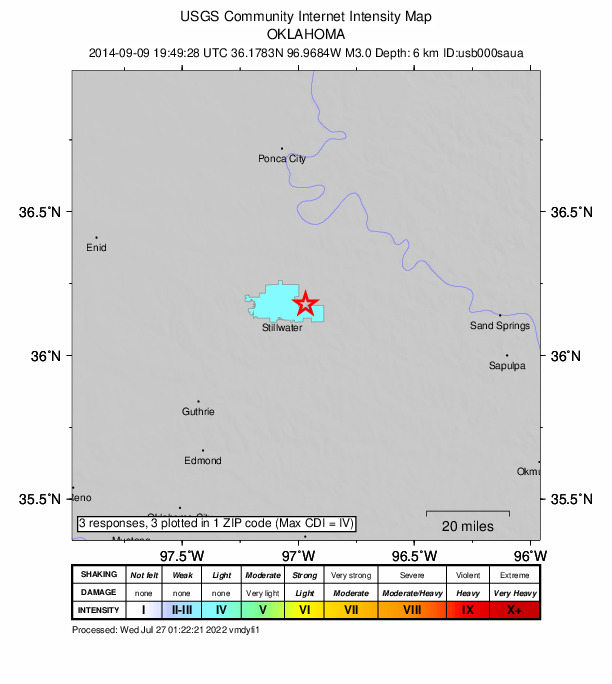 Did You Feel It? map: shaking reported by the public