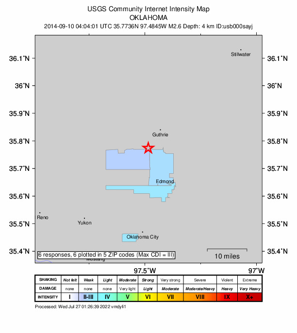 Did You Feel It? map: shaking reported by the public