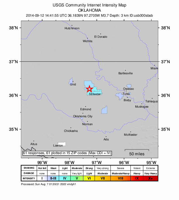 Did You Feel It? map: shaking reported by the public