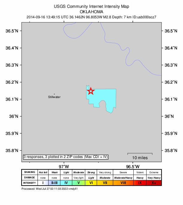 Did You Feel It? map: shaking reported by the public