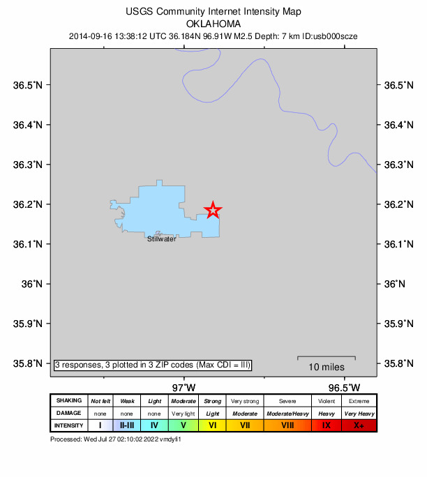 Did You Feel It? map: shaking reported by the public