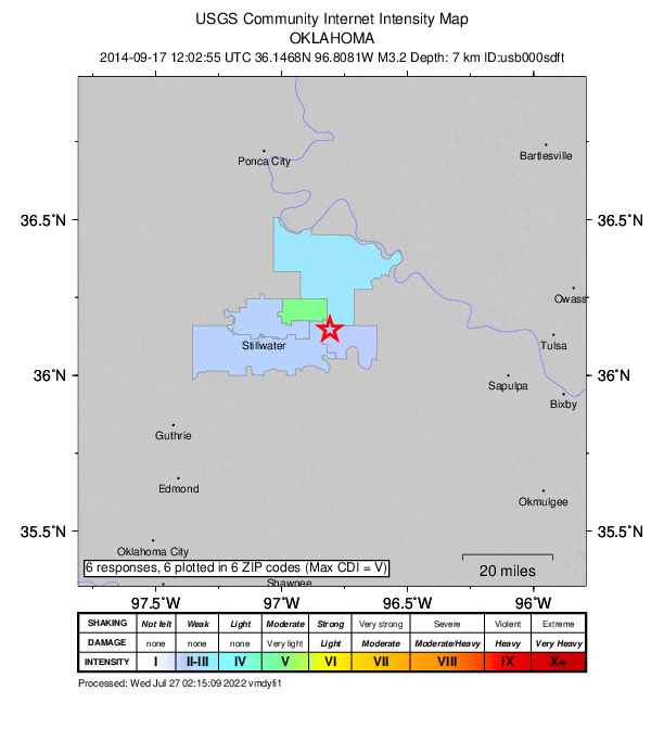 Did You Feel It? map: shaking reported by the public