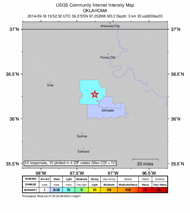 Did You Feel It? map: shaking reported by the public