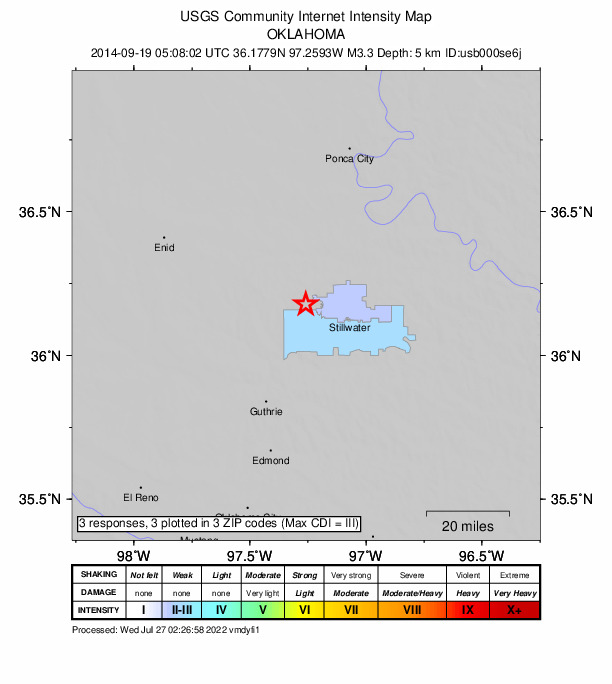 Did You Feel It? map: shaking reported by the public