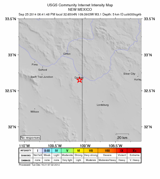 Did You Feel It? map: shaking reported by the public