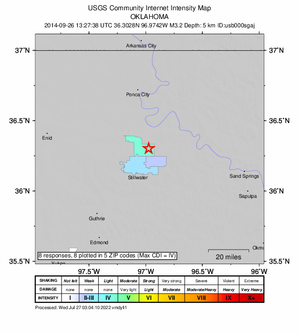 Did You Feel It? map: shaking reported by the public