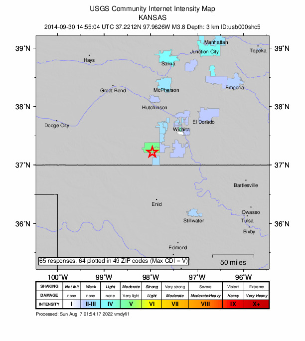 Did You Feel It? map: shaking reported by the public