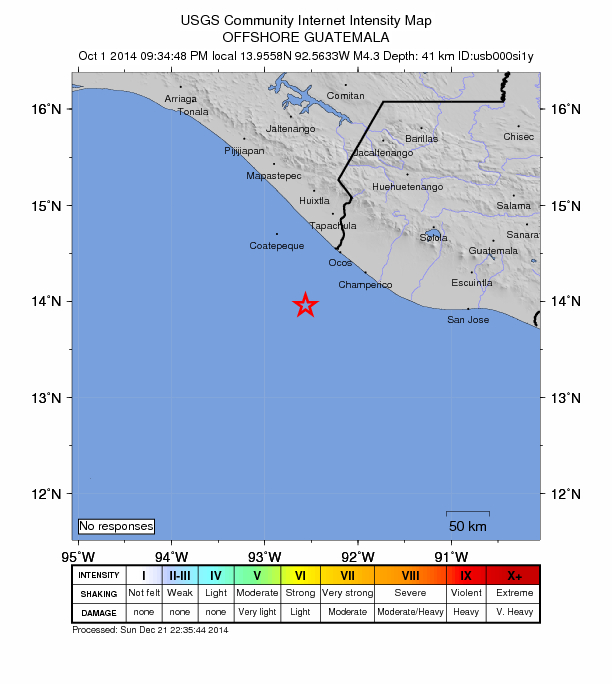 Did You Feel It? map: shaking reported by the public