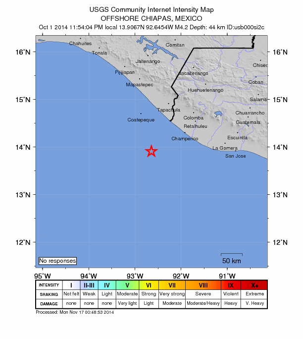 Did You Feel It? map: shaking reported by the public