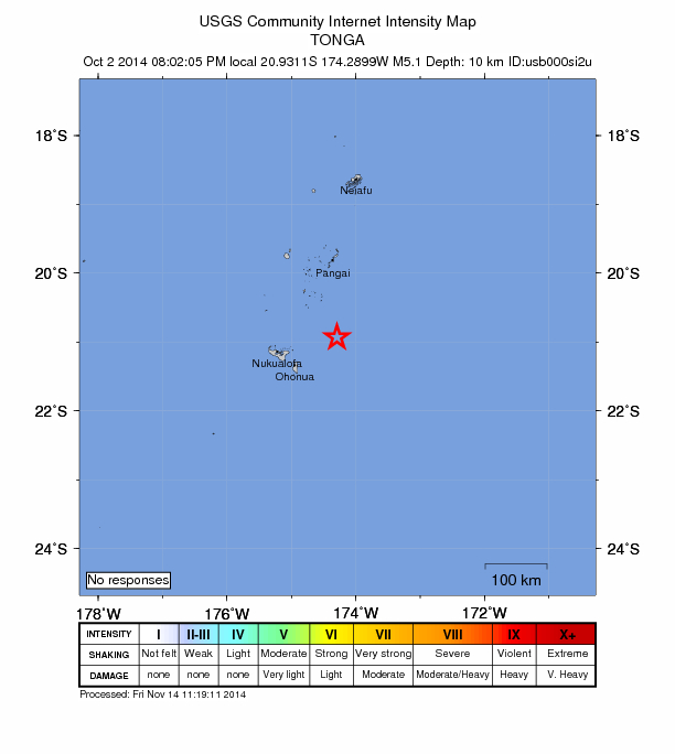 Did You Feel It? map: shaking reported by the public