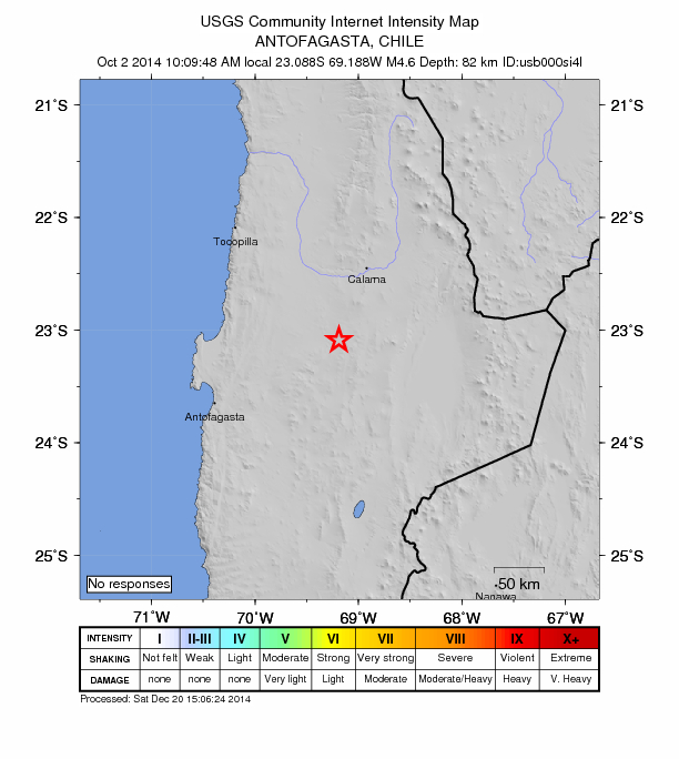 Did You Feel It? map: shaking reported by the public