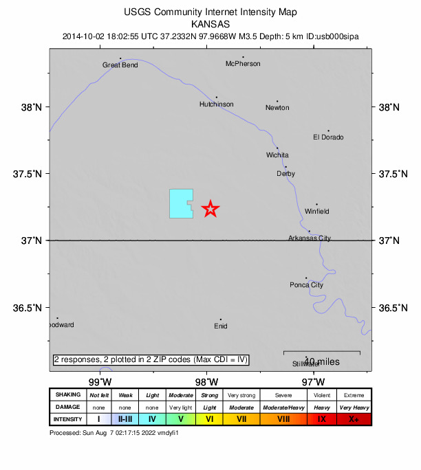 Did You Feel It? map: shaking reported by the public