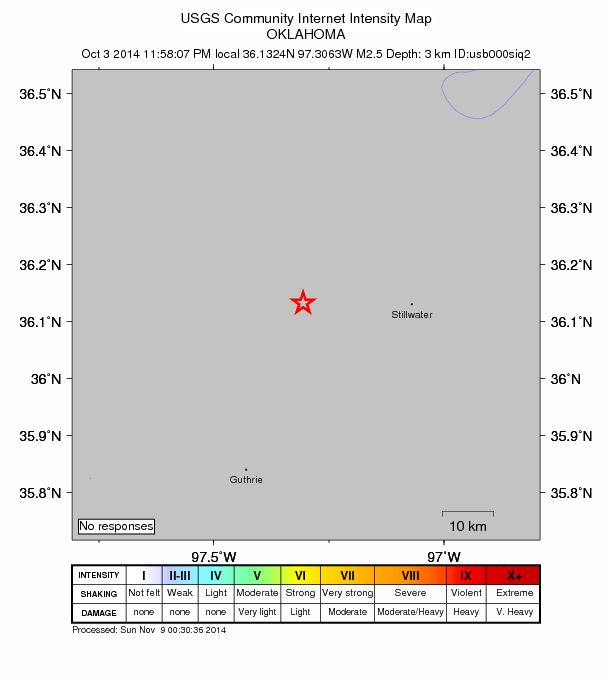 Did You Feel It? map: shaking reported by the public