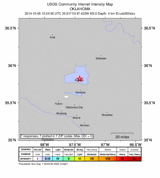 Did You Feel It? map: shaking reported by the public