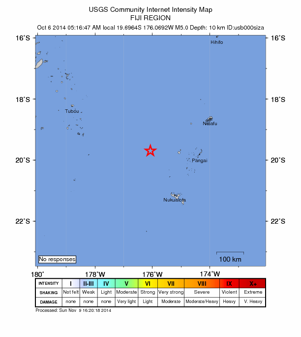 Did You Feel It? map: shaking reported by the public